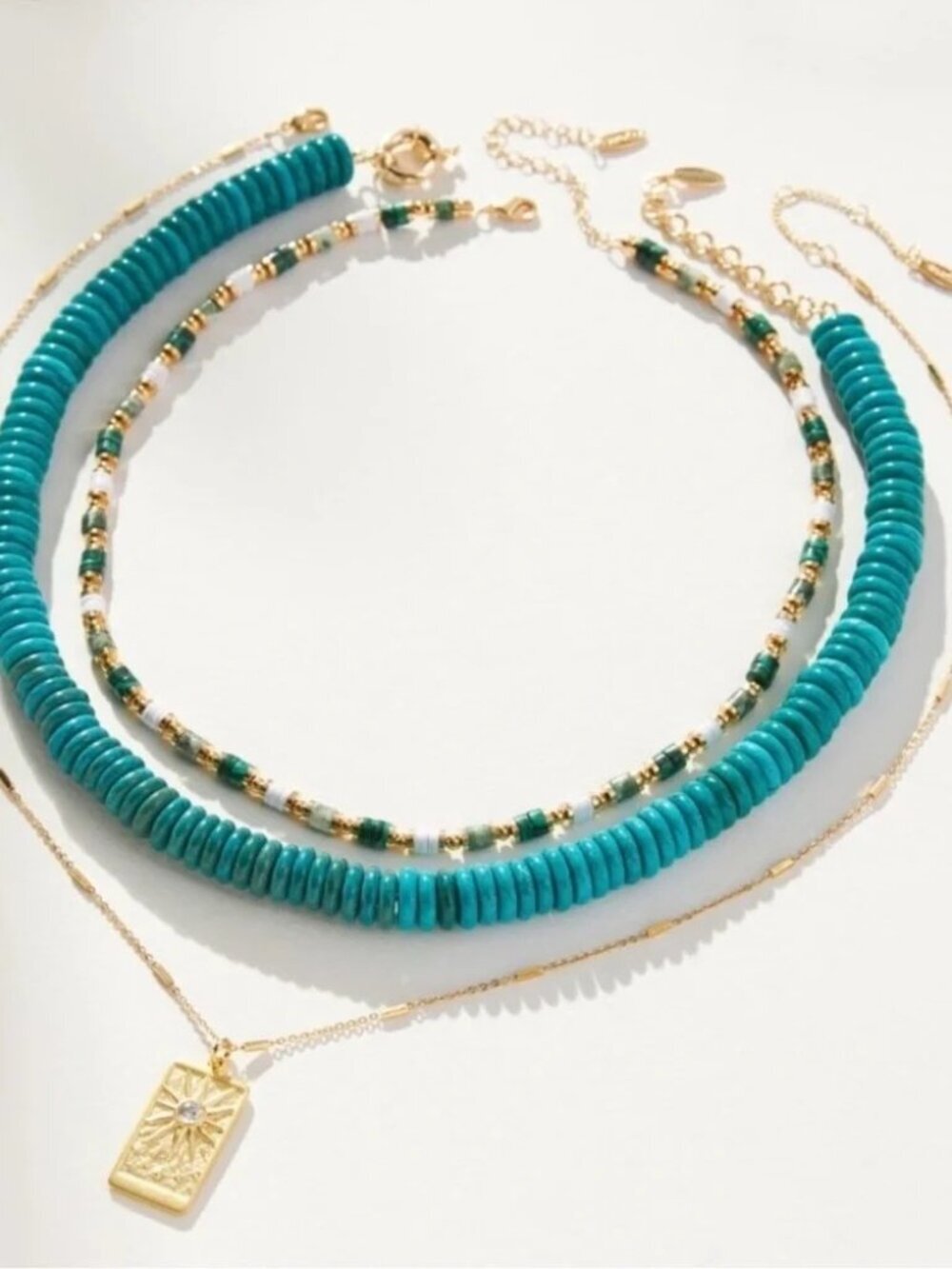 Anthropologie Camp Icon Beaded Necklaces, Set of 3